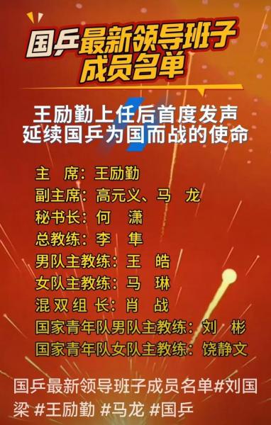 东京奥运会国乒教练名单，东京奥运国乒教练团队？