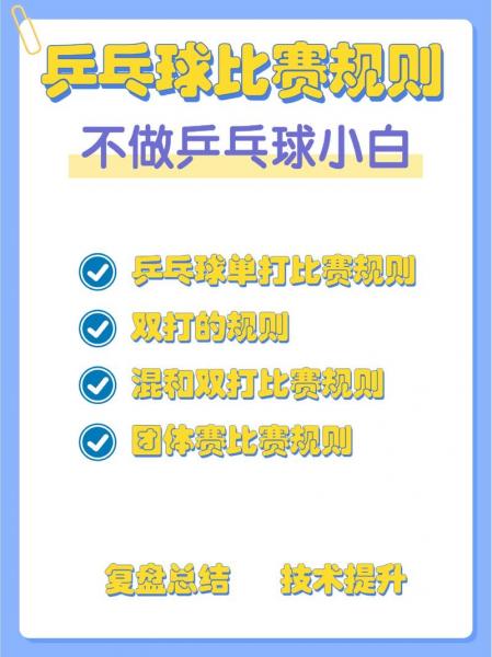 乒乓球新规则，乒乓球新规则详解大全